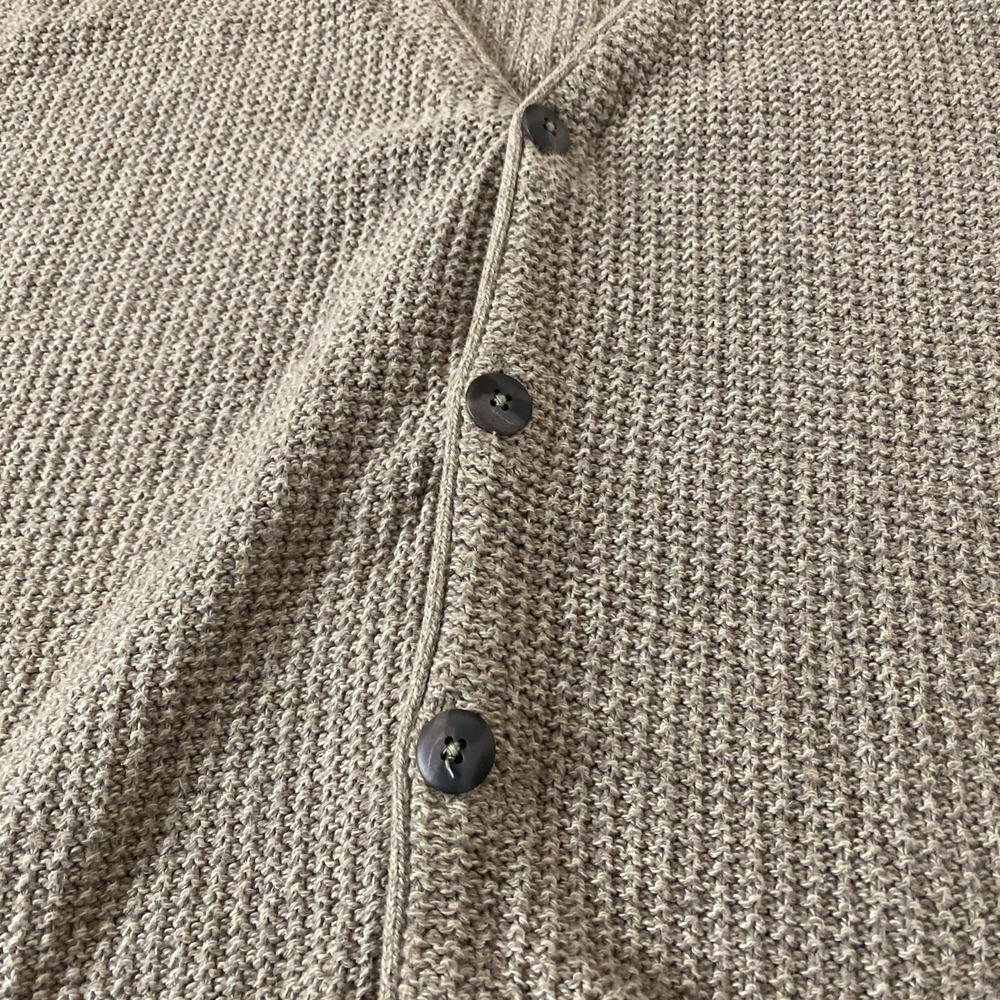 Old Glory Vintage Knit Sleeveless Button Up Vest Mens L Classic Basic Golf Beige - Picture 3 of 9